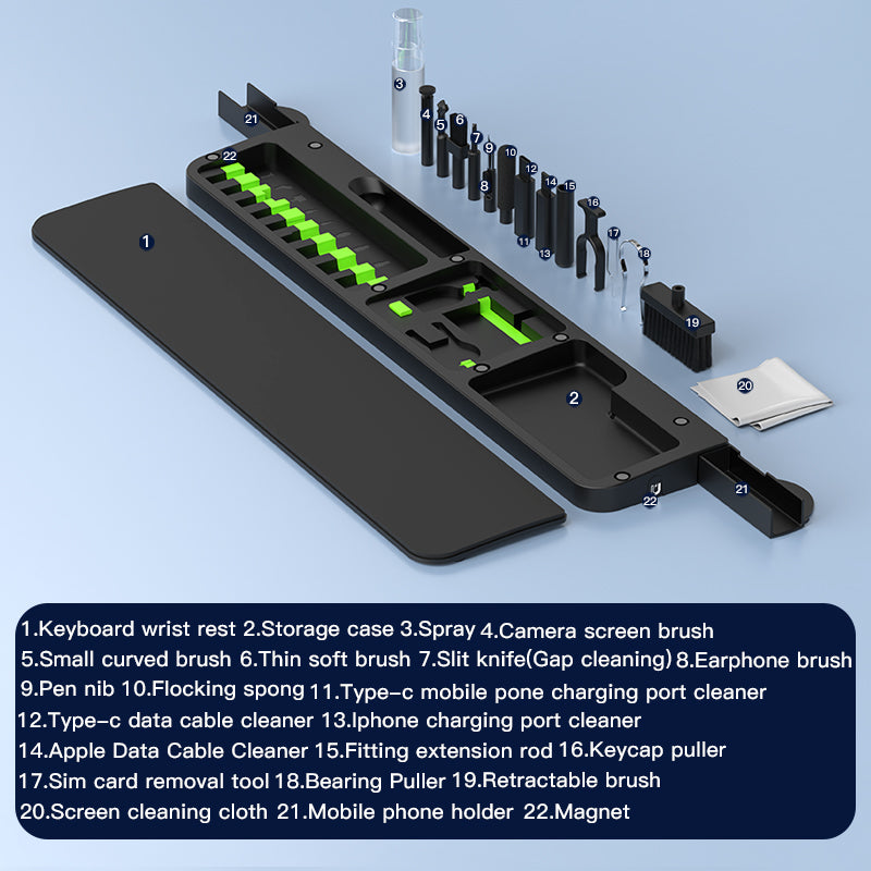 Kit curățare Gamero Utility 21 in 1 - NEGRU