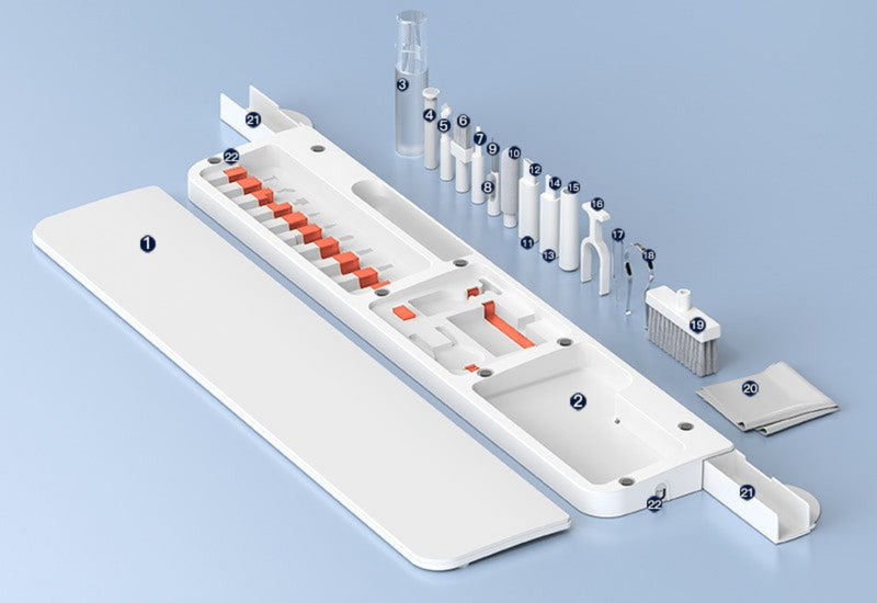 Kit curățare Gamero Utility 21 in 1 - ALB
